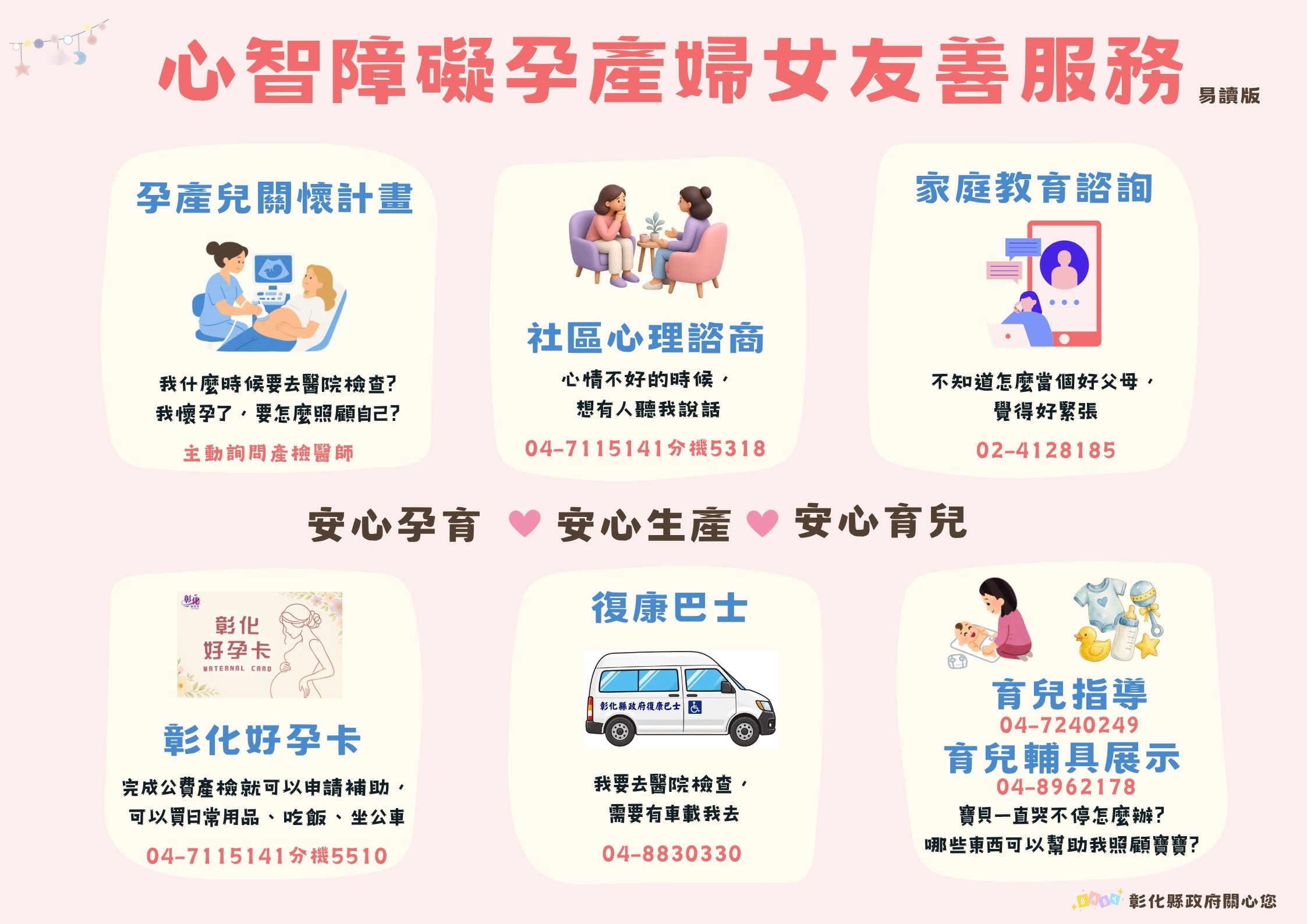 1151028心智障礙孕產婦女,彰化陪妳安心孕育宣傳圖片